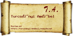 Turcsányi Amábel névjegykártya